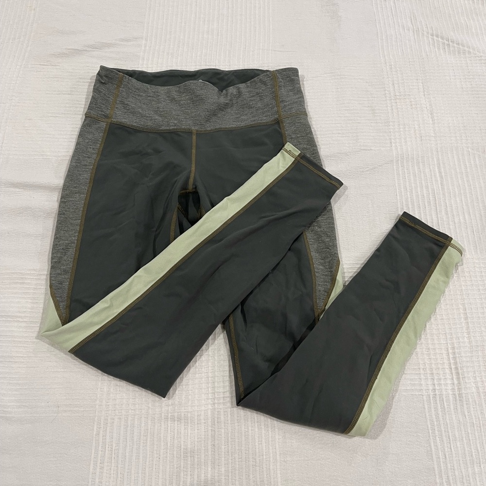 Athleta Leggings in Gray and Olive